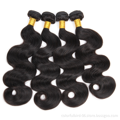 Wholesale 100% Human Hair non-remy Bundles Unprocessed Virgin Brazilian Body Wave Hair Extension bundles human hair